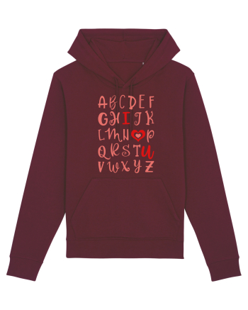 ABC I Love You Burgundy