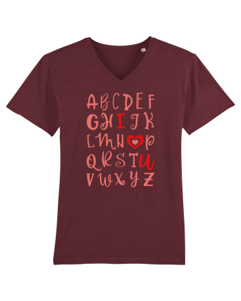 ABC I Love You Burgundy