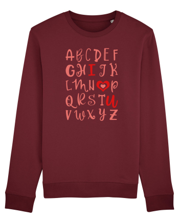 ABC I Love You Burgundy