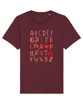 ABC I Love You Burgundy