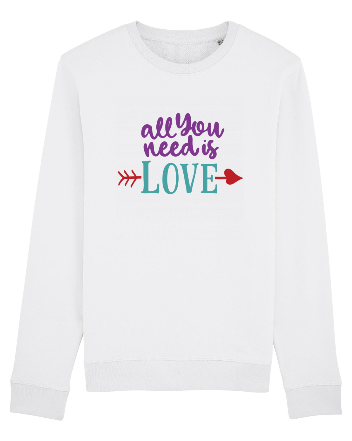 Bluză mânecă lungă Unisex Rise White