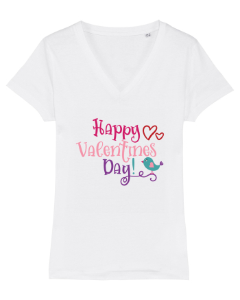 Happy Valentines Day White