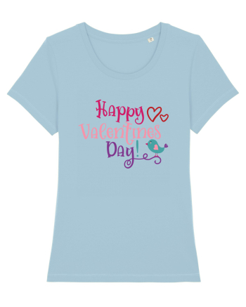 Happy Valentines Day Sky Blue