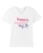 Happy Valentines Day Tricou mânecă scurtă guler V Bărbat Presenter