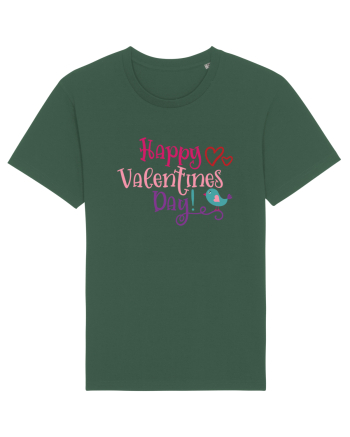 Happy Valentines Day Bottle Green