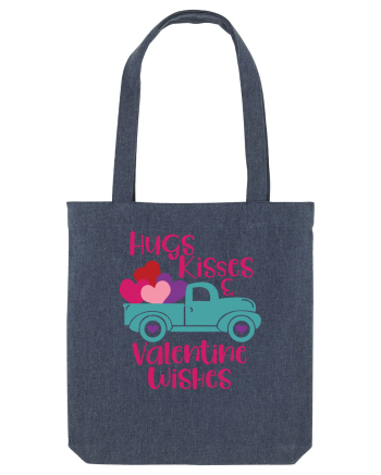 Hugs Kisses and Valentine Wishes Midnight Blue