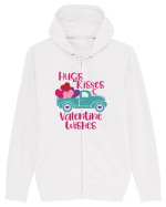 Hugs Kisses and Valentine Wishes Hanorac cu fermoar Unisex Connector
