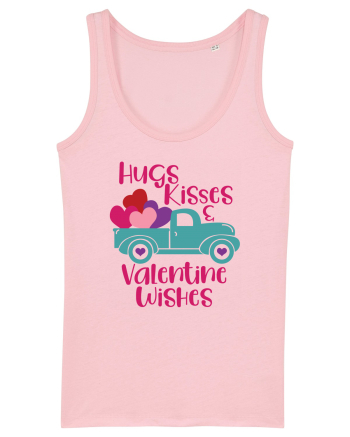 Hugs Kisses and Valentine Wishes Cotton Pink