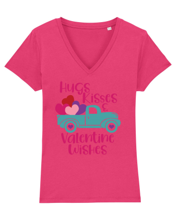 Hugs Kisses and Valentine Wishes Raspberry