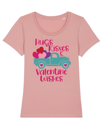 Hugs Kisses and Valentine Wishes Canyon Pink