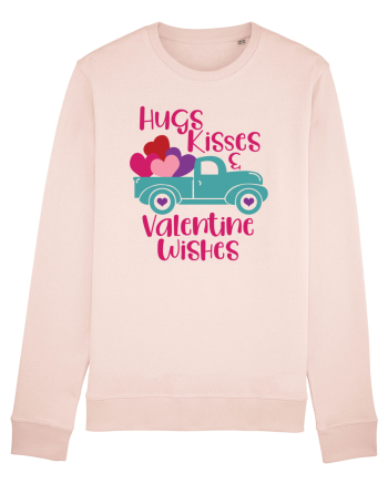 Hugs Kisses and Valentine Wishes Candy Pink