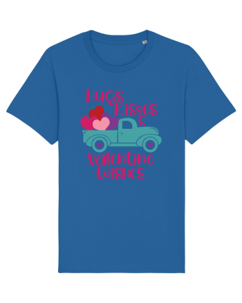 Hugs Kisses and Valentine Wishes Royal Blue