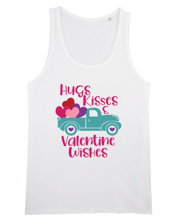 Hugs Kisses and Valentine Wishes White