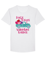 Hugs Kisses and Valentine Wishes Tricou mânecă scurtă guler larg Bărbat Skater