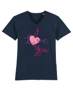 I Love You Tricou mânecă scurtă guler V Bărbat Presenter