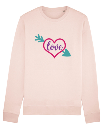 Love in heart with arrow Candy Pink