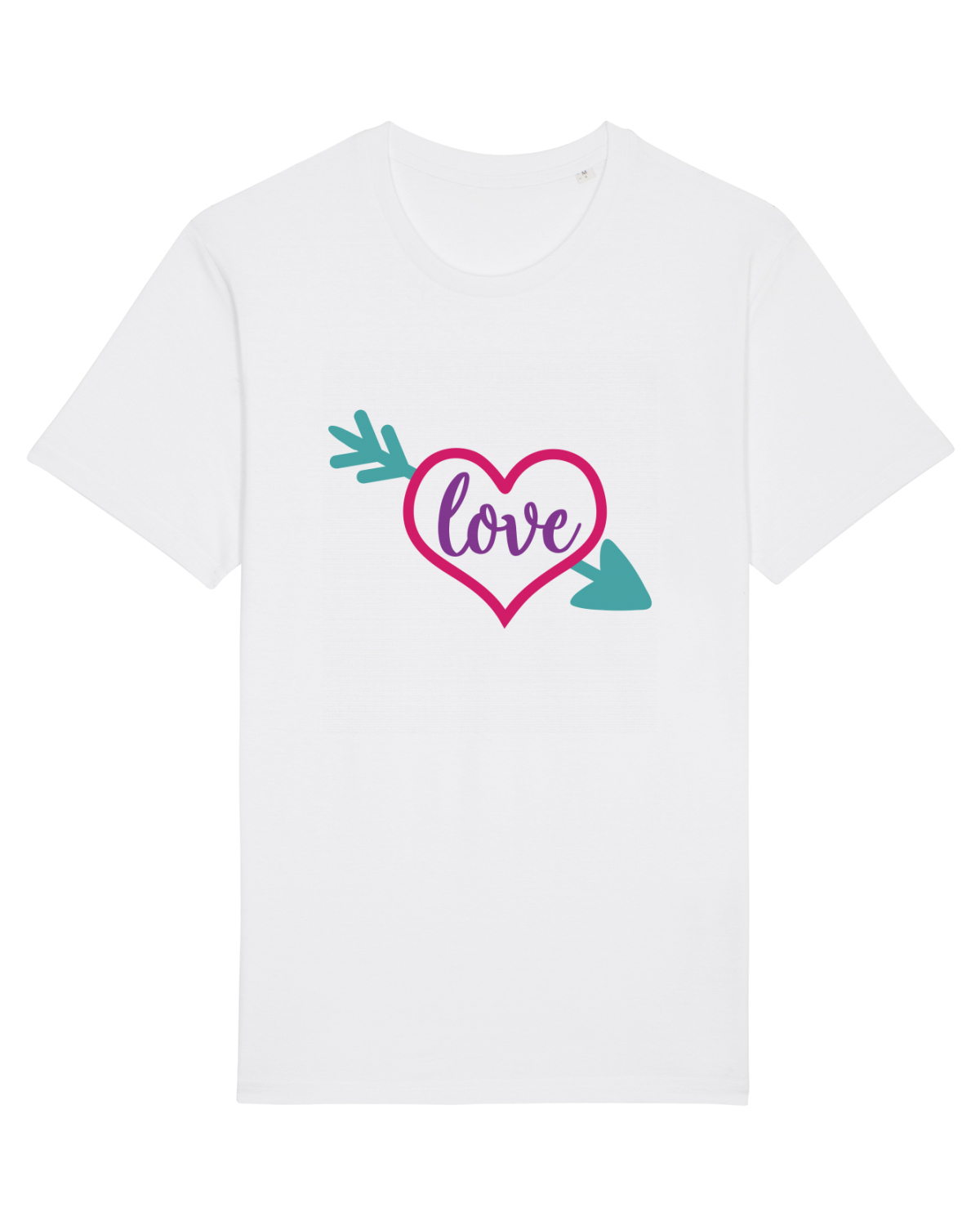 Tricou mânecă scurtă Unisex Rocker White