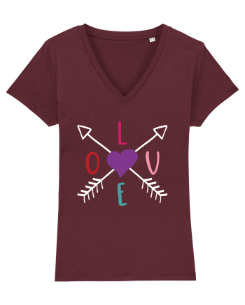 LOVE with Arrows Burgundy