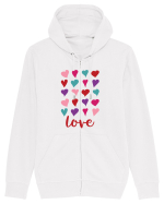 Love with Hearts Hanorac cu fermoar Unisex Connector