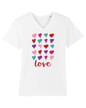 Love with Hearts White