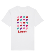 Love with Hearts Tricou mânecă scurtă Unisex Rocker