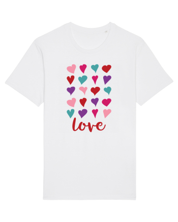 Love with Hearts White
