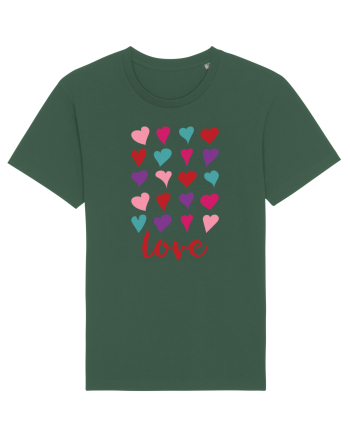 Love with Hearts Bottle Green