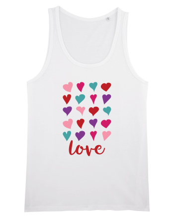 Love with Hearts White