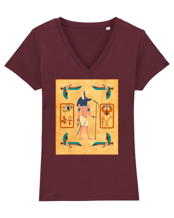 Zeu Egiptean Anubis Burgundy