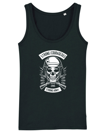 Strong Army Skull White Black
