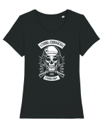 Strong Army Skull White Tricou mânecă scurtă guler larg fitted Damă Expresser