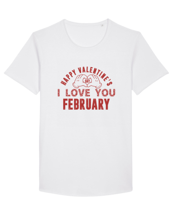 Happy Valentine's Classic Retro White