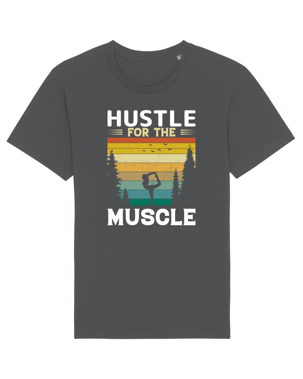 Tricou mânecă scurtă Unisex Rocker Anthracite