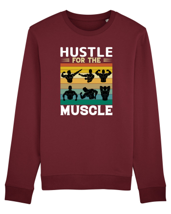 Hustle For The Muscle Bodybuilding Burgundy