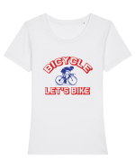 Let's Bike Tricou mânecă scurtă guler larg fitted Damă Expresser