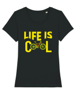 Life Is Cool Tricou mânecă scurtă guler larg fitted Damă Expresser