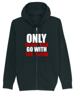 Only Dead Fish Go With The Flow Hanorac cu fermoar Unisex Connector