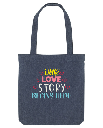 Our Love Story Begins Here Midnight Blue
