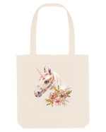 Watercolor Flower Unicorn Sacoșă textilă