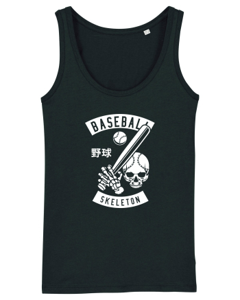 Baseball Skeleton White Black
