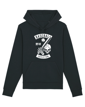 Baseball Skeleton White Black