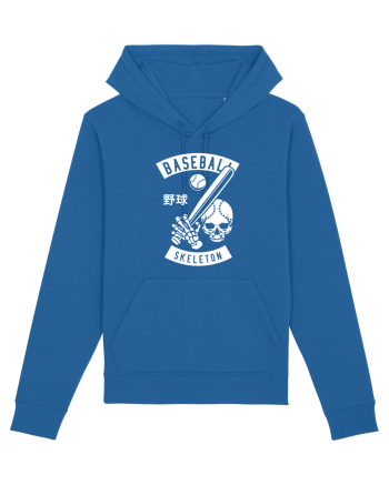 Baseball Skeleton White Royal Blue