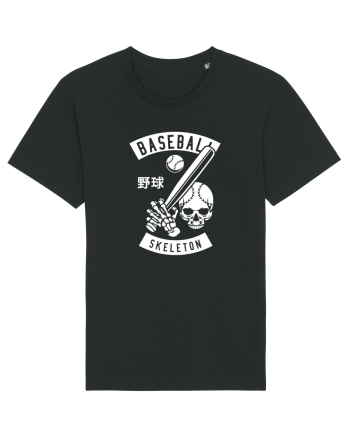 Baseball Skeleton White Black