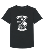 Baseball Skeleton White Tricou mânecă scurtă guler larg Bărbat Skater