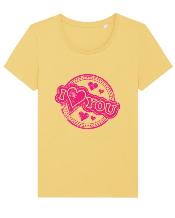 I Love You Pink Stamp Jojoba