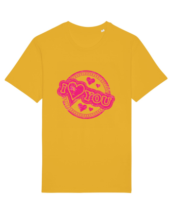I Love You Pink Stamp Spectra Yellow