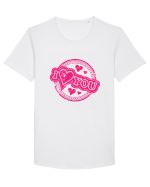 I Love You Pink Stamp Tricou mânecă scurtă guler larg Bărbat Skater