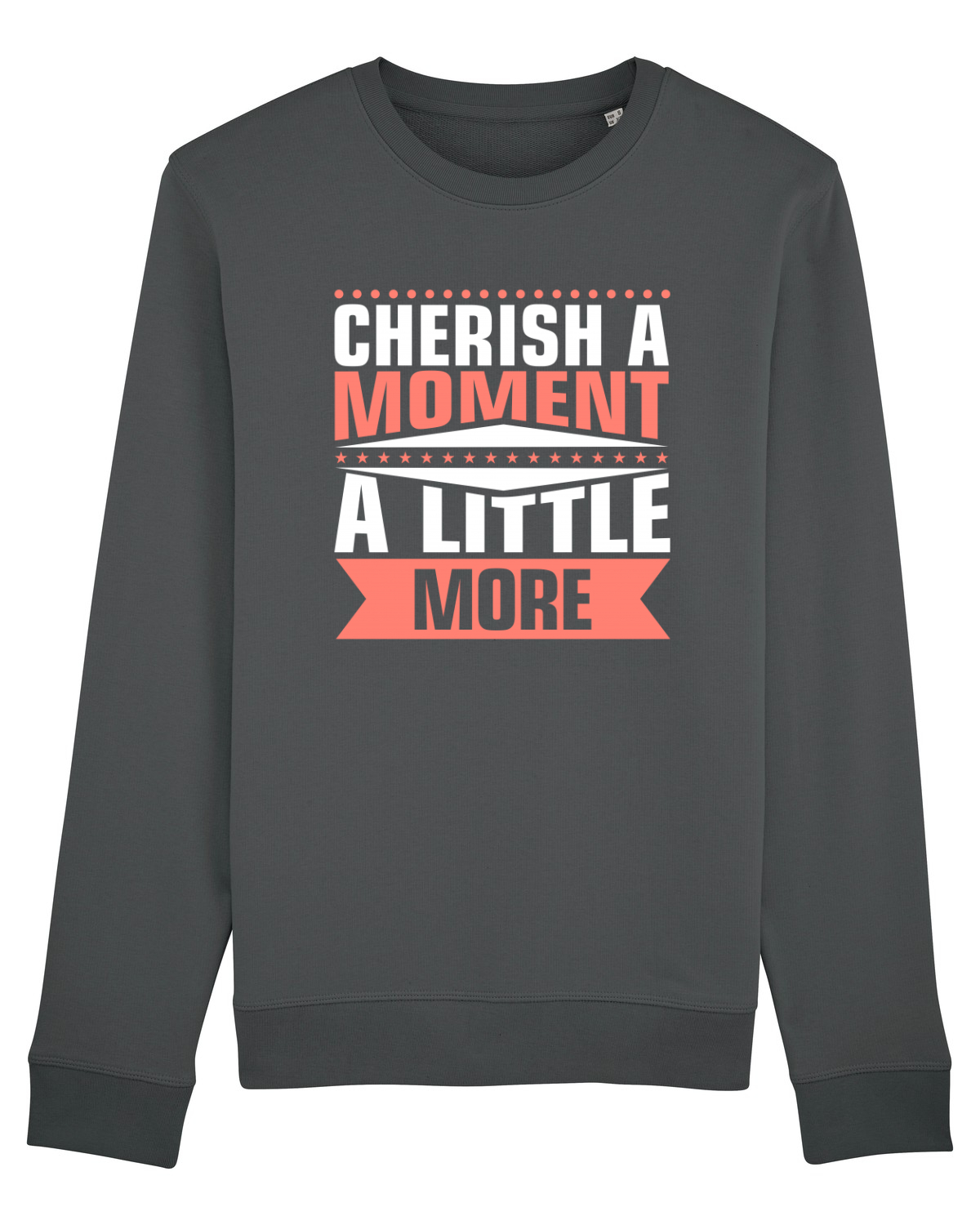 Bluză mânecă lungă Unisex Rise Anthracite
