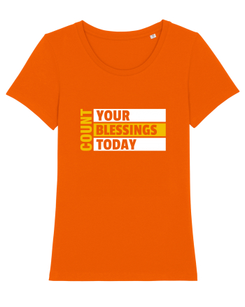 Count Your Blessings Today Bright Orange
