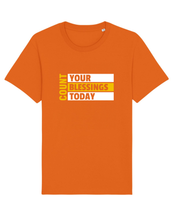 Count Your Blessings Today Bright Orange